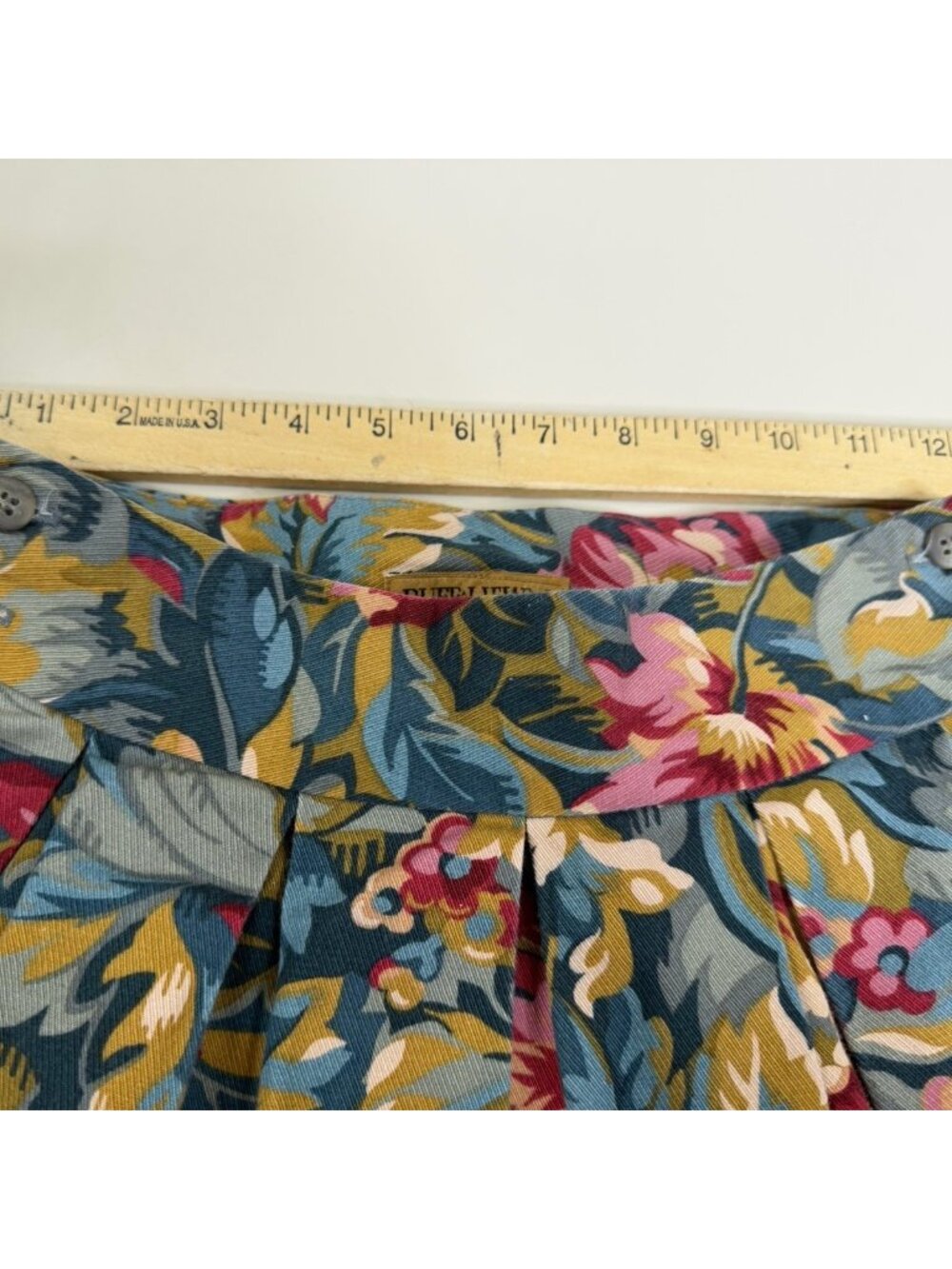 VTG Ruffhewn Sz 8 (24"x 36) Equestrian Floral Maxi Skirt Denim 100% Cotton EUC - Picture 6 of 10
